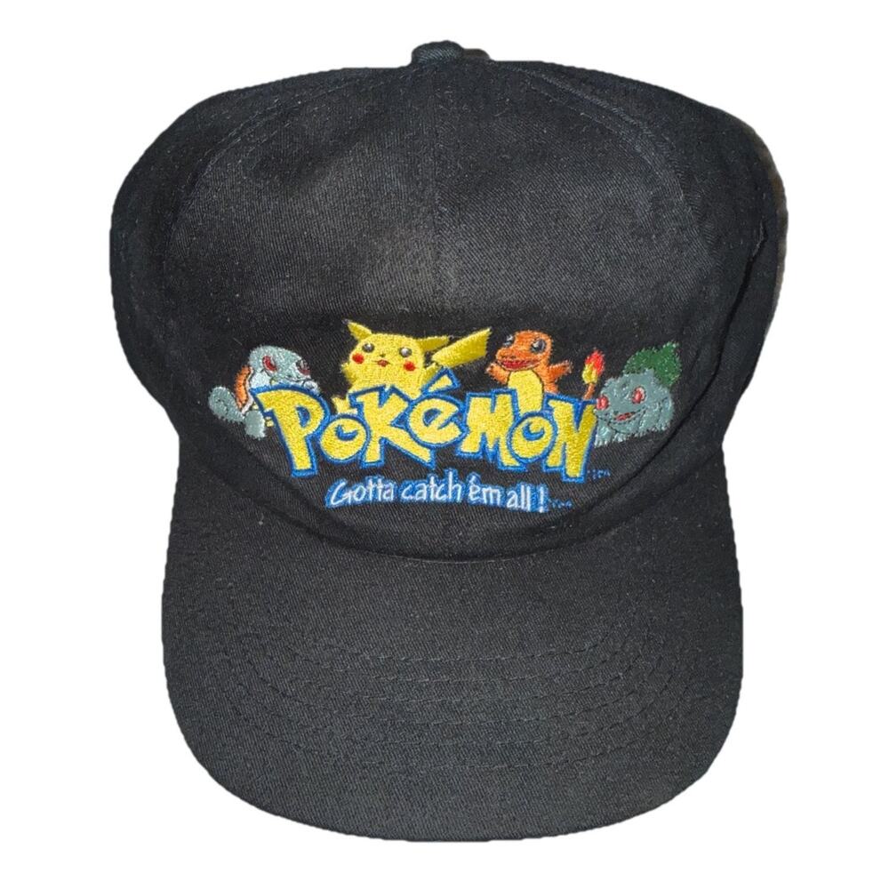 Nintendo Pokémon Gotta Catch 'Em All Starters Hat Strapback Baseball Cap Y2K